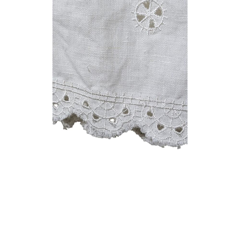 Outfit JPR 100% Pure Linen Cream Eyelet Detailing Button Front Top Womens Sz S - Picture 6 of 8